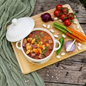 Ciorbă de fasole boabe cu afumătură